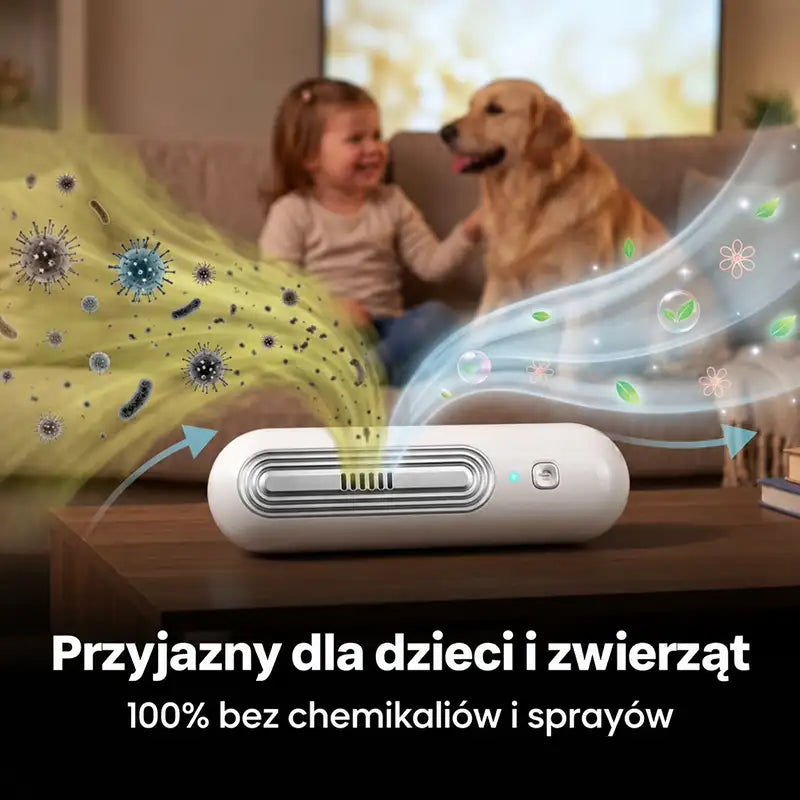 Bezprzewodowy, ładowalny neutralizator zapachów FreshHome