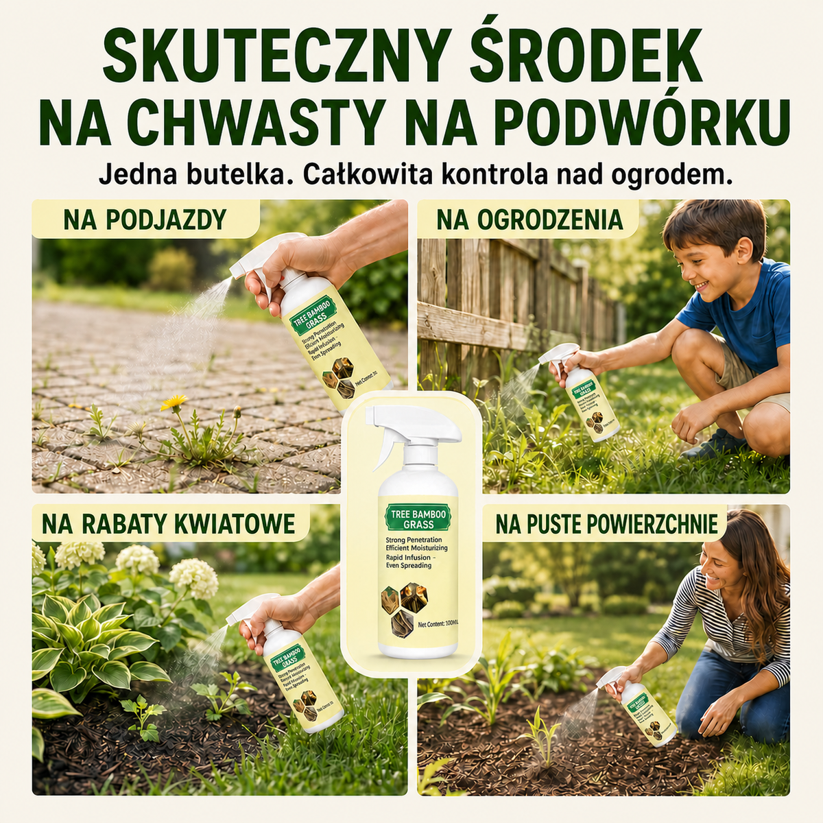 Naturalny spray na chwasty i trawę — 100ML